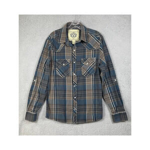 Supply Company Men's Western Style Button Up Long Sleeve Shirt Size M